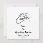 Colorful Spring Flowers Easter Egg Watercolor Feestdagenkaart (Achterkant)