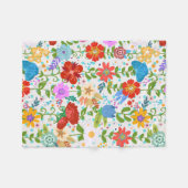 Colorful Spring Flowers Fleece Deken (Voorkant (Horizontaal))