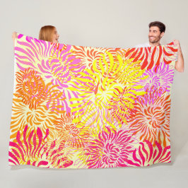 Colorful Spring Flowers Fleece Deken