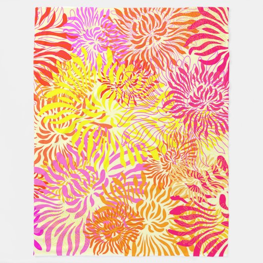 Colorful Spring Flowers Fleece Deken (Voorkant)