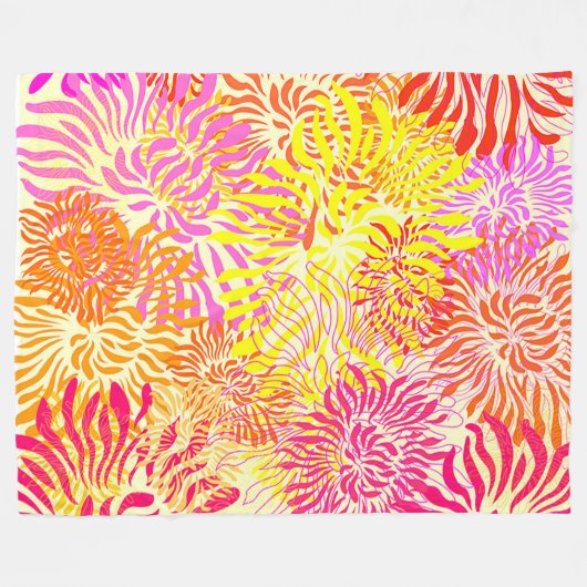 Colorful Spring Flowers Fleece Deken (Voorkant (Horizontaal))