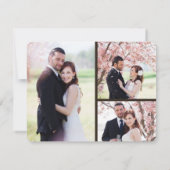 Colorful Spring Flowers Heart Whimsical Wedding Bedankkaart (Achterkant)