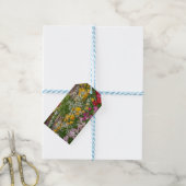 Colorful Spring Flowers in full bloom Cadeaulabel (Met Touw)