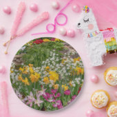 Colorful Spring Flowers in full bloom Papieren Bordje (Feest)