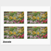 Colorful Spring Flowers in full bloom Rechthoekige Sticker (Vel)