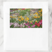 Colorful Spring Flowers in full bloom Rechthoekige Sticker (Tas)