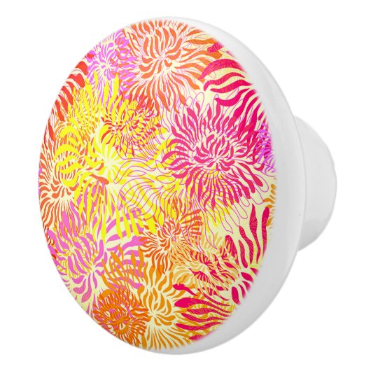 Colorful Spring Flowers Keramische Knop (Rechts)