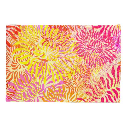 Colorful Spring Flowers Kussensloop (Achterkant-Links)