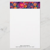 Colorful Spring Flowers Patroon Briefpapier (Voorkant)