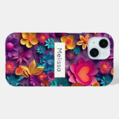 Colorful Spring Flowers Patroon Case-Mate iPhone Case (Achterkant (horizontaal))