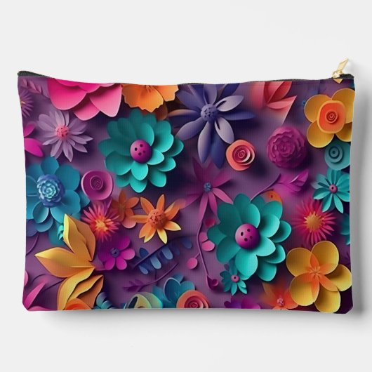 Colorful Spring Flowers Patroon Etui (Achterkant)