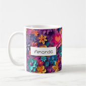 Colorful Spring Flowers Patroon Koffiemok (Links)