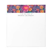 Colorful Spring Flowers Patroon Notitieblok (Voorkant)