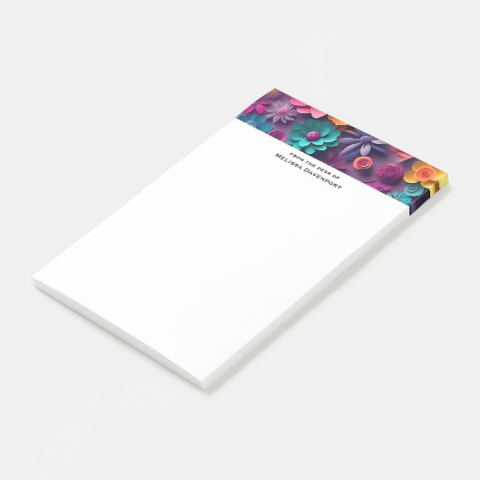 Colorful Spring Flowers Patroon Post-it® Notes (Schuin)