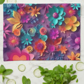 Colorful Spring Flowers Patroon Theedoek (Gevouwen)