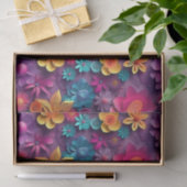 Colorful Spring Flowers Patroon Tissuepapier (Geschenk)