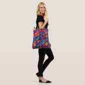 Colorful Spring Flowers Patroon Tote Bag (Op model)