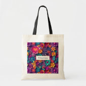 Colorful Spring Flowers Patroon Tote Bag (Voorkant)