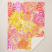 Colorful Spring Flowers Sherpa Deken (Voorkant)