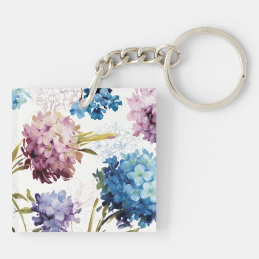 Colorful Spring Flowers Sleutelhanger (Achterkant)