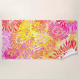 Colorful Spring Flowers Strandlaken