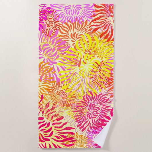 Colorful Spring Flowers Strandlaken (Voorkant)