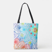 Colorful Spring Flowers Tote Bag (Achterkant)