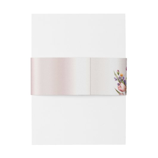 Colorful Spring Flowers Uitnodigingen Wikkel (Achterkant Voorbeeld)