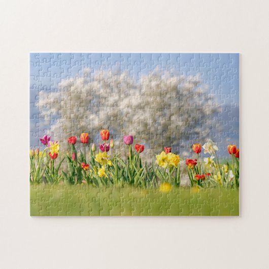 Colorful Spring Flowers with Tulps and Daffodils Legpuzzel (Horizontaal)