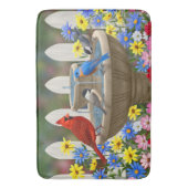 Colorful Spring Garden Bird Bath Badmat (Voorkant Verticaal)