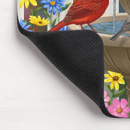 Colorful Spring Garden Bird Bath Muismat (Hoek)