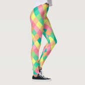 Colorful Spring Pastel Check Leggings (Rechts)