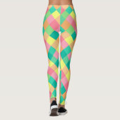 Colorful Spring Pastel Check Leggings (Achterkant)