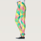 Colorful Spring Pastel Check Leggings (Links)