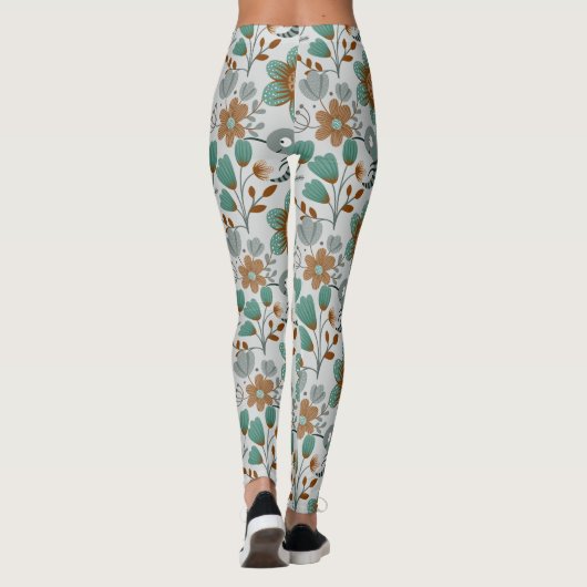 Colorful Spring Pattern Leggings (Achterkant)