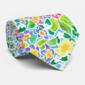 Colorful Spring Primroses Necktie Stropdas (Opgerold)