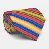 Colorful Spring Summer Fashion Diagonal Stripes   Stropdas (Opgerold)