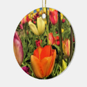 Colorful Spring Tulips Keramisch Ornament (Links)