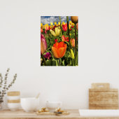 Colorful Spring Tulips Poster (Keuken)
