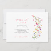 Colorful Spring Wildbloemen Weddenschap Kaart (Voorkant)