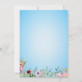 Colorful Spring Wildbloemen Weddenschap Kaart (Achterkant)