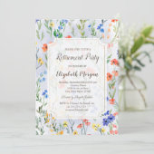 Colorful Spring Wilde Meadow Retirement Kaart (Staand voorkant)