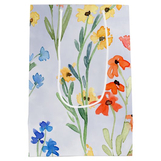 Colorful Spring Wildflower Meadow Medium Cadeauzakje (Achterkant)