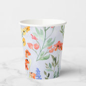 Colorful Spring Wildflower Meadow Papieren Bekers (Links)