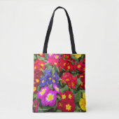 Colorful Springtime Floral Medley of Primulas Tote Bag (Voorkant)