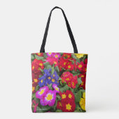 Colorful Springtime Floral Medley of Primulas Tote Bag (Achterkant)