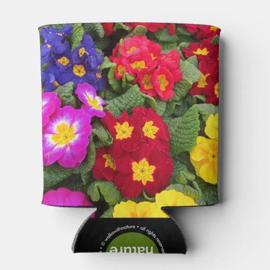 Colorful Springtime Medley of Primulas Blikjeskoeler (Achterkant)