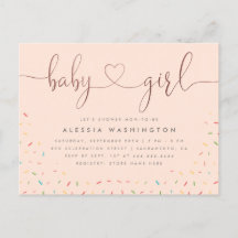 Colorful Sprinkle Roos Gold Girl Baby shower