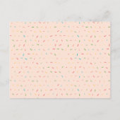 Colorful Sprinkle Roos Gold Girl Baby shower Uitnodiging Briefkaart (Achterkant)