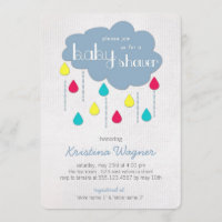 Colorful Sprinkles Baby shower Uitnodiging